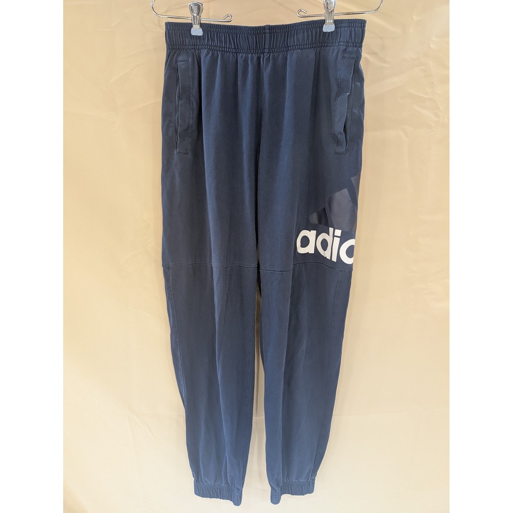 Adidas Mens Navy Blue Sweatpants Joggers‎ Athletic Sportswear Logo